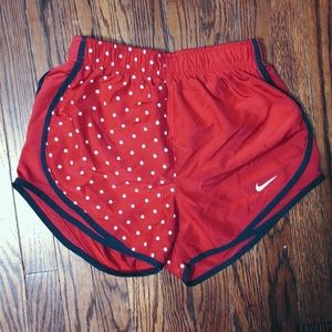 Nike dri-fit running USA star red blue shorts